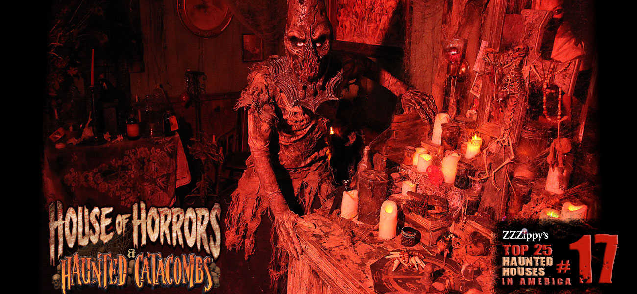 House of Horrors & Haunted Catacombs in Cheektowaga, New York (near Buffalo) is comprised of six terrifying attractions for a full night of fright.