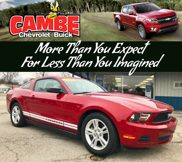 You'll find the perfect ride at Cambe Chevrolet Buick in Knox, Indiana