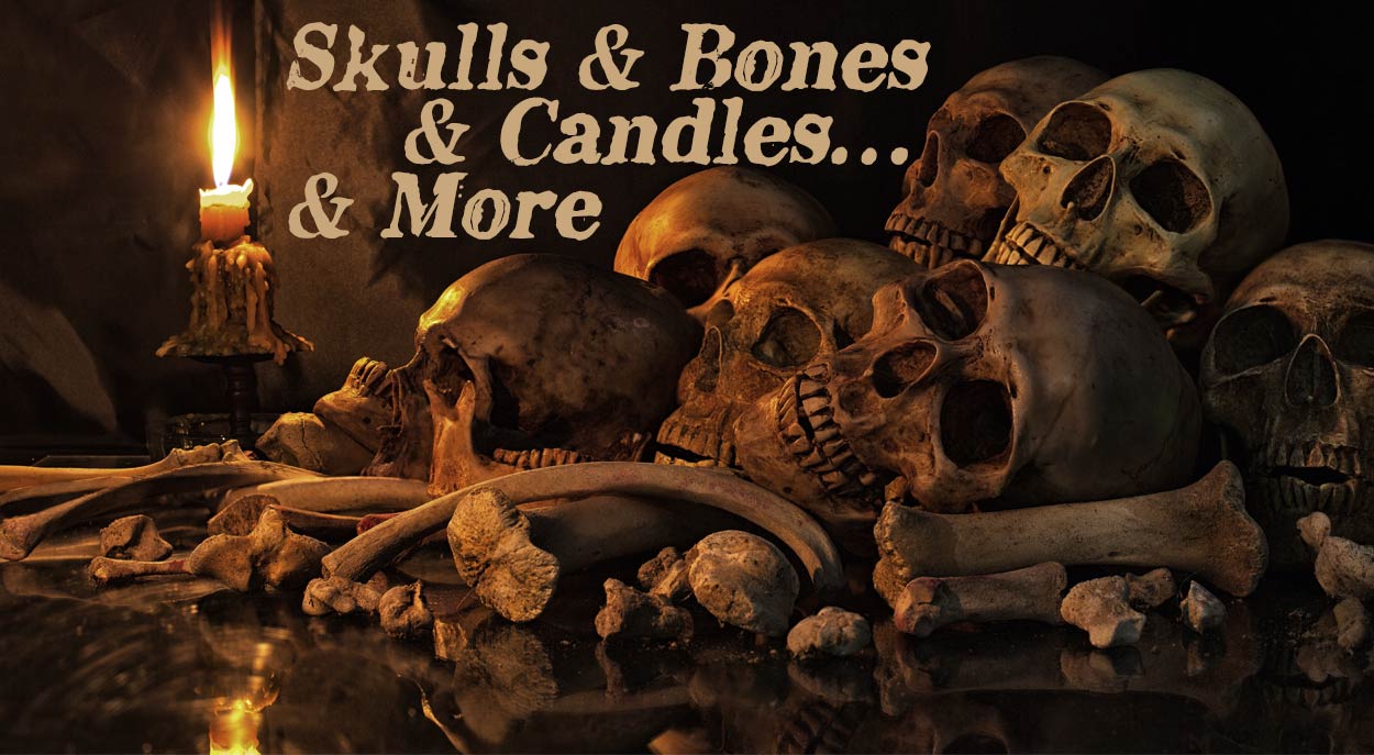 Skeletons and More is so much more… masks,  props, gifts, lamps and gadgets for your haunted house and gift shop.