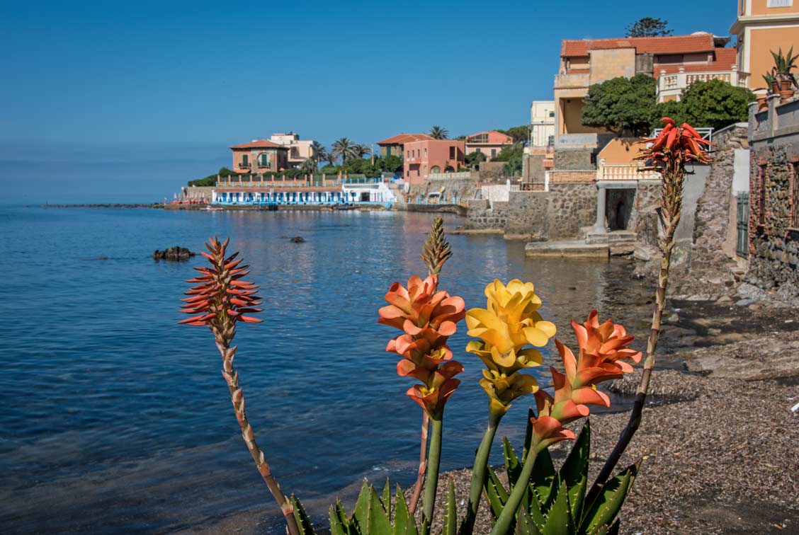 The coastal town of Santa Mariella, Italy